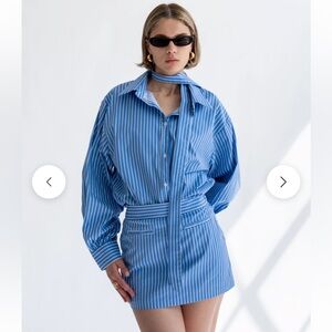NWT‎ Naomi Striped Mini Skirt by The Bekk